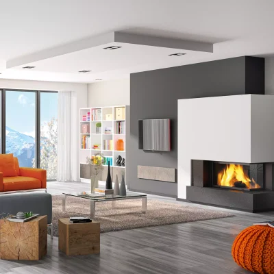 Cheminée et insert GODIN