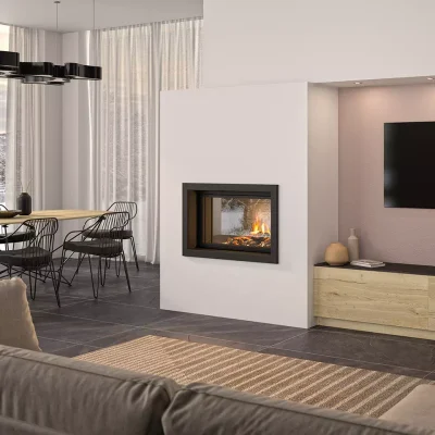 Cheminée et insert GODIN