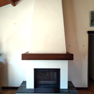 Réalisation d'une cheminée à Challans par Déco'Styl