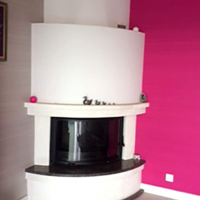 Réalisation d'une cheminée à Challans par Déco'Styl