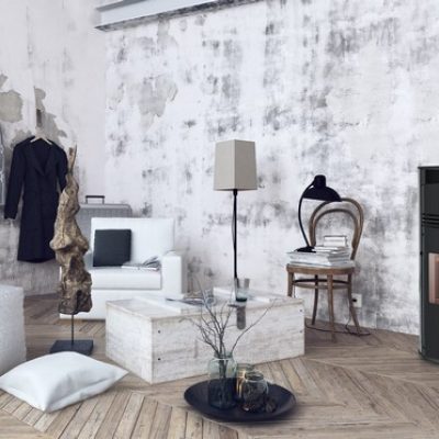 Réalisation d'un poêle à granulés en Vendée par Déco'Styl